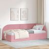 vidaXL Eckbettgestell mit Kopfteil Rosa 80 cm x 200 cm Samt 42016629 Bild 1