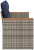 vidaXL Gartensofa mit Kissen 2-Sitzer Grau Poly Rattan 366159 Bild 5