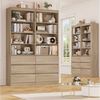 Homfa Bücherregal Hochschrank Standregal Bücherschrank Raumteiler, mit 4 Fächern und 3 Schubladen, 60x35x202cm Bild 2
