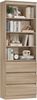 Homfa Bücherregal Hochschrank Standregal Bücherschrank Raumteiler, mit 4 Fächern und 3 Schubladen, 60x35x202cm Bild 4