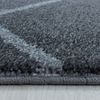 Kurzflor Teppich Roberto Läufer - 80x250 cm - Grau Bild 2