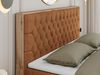 Boxspringbett, Schlafzimmerbett, Bettkasten - AMORE - 200 x 200 cm - Orange Stoff - H4 Bild 3