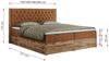 Boxspringbett, Schlafzimmerbett, Bettkasten - AMORE - 200 x 200 cm - Orange Stoff - H4 Bild 5