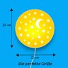 LED Kinderzimmer Wandlampe mit Stecker und Schalter, Gelb Ø 25cm Bild 3