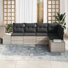 vidaXL Gartensofa-set 5 pcs Hellgrau Poly-Rattan 3347062 Bild 3