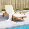 vidaXL Sonnenliege mit Auflage und Tisch Massivholz Akazie 3206362 Bild 3