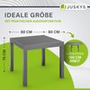 Juskys Gartentisch Laki 80x80 cm ausziehbar - Aluminium Esstisch zum Ausziehen - große Tischplatte - Alu Tisch Balkonmöbel Gartenmöbel Anthrazit Bild 3