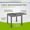 Juskys Gartentisch Laki 80x80 cm ausziehbar - Aluminium Esstisch zum Ausziehen - große Tischplatte - Alu Tisch Balkonmöbel Gartenmöbel Anthrazit Bild 4