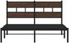 vidaXL Bettgestell ohne Matratze mit Kopfteil Braun Eiche 140x200 cm 4017152 Bild 4