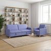 vidaXL Sofa Set mit Stauraum 2 pcs Jeans blau Polyester 3429245 Bild 3