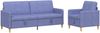 vidaXL Sofa Set mit Stauraum 2 pcs Jeans blau Polyester 3429245 Bild 2