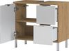 Germania Waschbeckenunterschrank 8529-552 GW-Mauresa, in Eiche/Weiß, mit Aussparung für Siphon, 60 x 56 x 34 cm (BxHxT) Bild 2