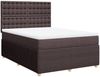 vidaXL Boxspringbett mit Matratze Dunkelbraun 140x190 cm Stoff 3294368 Bild 3