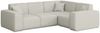 Garten Ecksofa SUMMER wetterfester Stoff NXL Altweiß kurzer Schenkel Rechts Bild 2