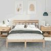 vidaXL Bettrahmen Braun 140 x 190 cm Massives Kiefernholz 872380 Bild 3