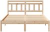 vidaXL Bettrahmen Braun 140 x 190 cm Massives Kiefernholz 872380 Bild 5
