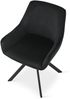 GOEURVANT 1178 Esszimmerstühle 6er-Set, 360° Drehbar, Samt - Schwarz Bild 2