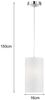 Fischer & Honsel 60578 Pendelleuchte Thor 1-flammig Chrom Weiss mit Dekor E27 Bild 3