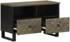 vidaXL TV-Schrank Schwarz 70x33x46 cm Massivholz Mango 4017685 Bild 2