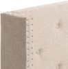Polsterbett HWC-N59, Bett Doppelbett Bettgestell mit Lattenrost, Massivholz Stoff/Textil 180x200cm ~ creme-beige Bild 5