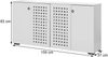 Sideboard HWC-N87, Kommode Schrank Anrichte, 3D-Flecht-Design 4 Türen 9 Staufächer 83x159x37cm ~ braun Bild 3