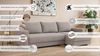 Home affaire Ecksofa MAGHERA universell Schlafsofa mit Bettkasten, Maße B/T/H: 255/142/84cm, L-Form mit Recamiere rechts oder links montierbar, hoher Sitzkomfort Bild 3