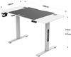 Höhenverstellbarer Tisch mit Rollen Stryn 120x60 cm Weiß [pro. tec] Bild 2