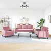 vidaXL 3-tlg. Sofagarnitur mit Kissen Rosa Samt 3278354 Bild 3