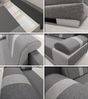 Sofa mit Schlaffunktion Imola - Schlafsofa mit Bettkasten, Couch, Bettsofa, Polstersofa, Klappsofa, Sofagarnitur (Grau (Sawana 05 + Sawana 21)) Bild 4