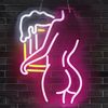 Laybasic Nachtlicht Beer Neon Schilder, 6 Helligkeit Einstellen, USB Batterie Gepierct, 27.5×40cm,für Bar Gaming Zimmer Party Deko Bild 1