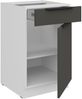 Küchen Unterschrank 50 cm Küche ARIA Graphite ultra matt + Weiss matt, hochwertige Fronten mit Anti Fingerprint Beschichtung Küchenzeile Küchenblock Bild 3