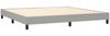 Boxspringbett mit Matratze & LED Stoff Hellgrau 200x200 cm, Härtegrad: H2 [3133501] Bild 5