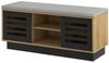 COSTWAY Schuhbank, mit Sitzkissen, Stauraum & Tür, verstellbare Ablage, 99,5cm Bild 5