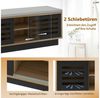 COSTWAY Schuhbank, mit Sitzkissen, Stauraum & Tür, verstellbare Ablage, 99,5cm Bild 3