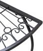 Beistelltisch Metalltisch Garten Vintage Style halbrund klappbar schwarz-kaffeebraun Bild 2
