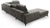 Wohnlandschaft Schlafsofa AGNESA Stoff Salvador Grau Ottomane Links Bild 3
