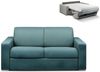 Schlafsofa 2-Sitzer Stoff CALITO - Blau - Liegefläche: 120 cm - Matratzenhöhe: 18 cm Bild 3