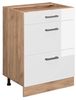 Küchenunterschrank R-Line Weiß Hochglanz 60 cm mit Schubladen, ohne Arbeitsplatte Vicco Bild 4