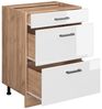 Küchenunterschrank R-Line Weiß Hochglanz 60 cm mit Schubladen, ohne Arbeitsplatte Vicco Bild 3