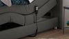 Boxspringbett 'MANOLO 2' in Stoff Elephant mit Motor 100x200 Bild 5