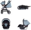 Chipolino Kombikinderwagen Ultera 2 in 1 Babyschale Fußabdeckung klappbar Korb hellblau Bild 4
