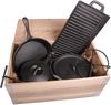 Kochset SIENA - Gusseisen Schwarz 24x33,5x55cm | Kochtopf-Set Utensilien Küche Bild 3