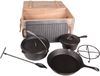 Kochset SIENA - Gusseisen Schwarz 24x33,5x55cm | Kochtopf-Set Utensilien Küche Bild 4
