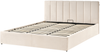 Bett mit Stauraum DREUX Samtstoff Hellbeige 180 x 200 cm Bild 4