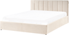 Bett mit Stauraum DREUX Samtstoff Hellbeige 180 x 200 cm Bild 5