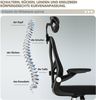 POPOLIC Bürostuhl Ergonomischer, verstellbarer Bürostuhl aus Netzgewebe – schwarz-weiß Bild 2