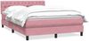 vidaXL Boxspringbett mit Matratze Rosa 140x220 cm Samt 3316550 Bild 2