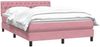 vidaXL Boxspringbett mit Matratze Rosa 140x220 cm Samt 3316550 Bild 3