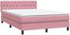 vidaXL Boxspringbett mit Matratze Rosa 140x220 cm Samt 3316550 Bild 4
