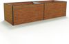 GFP Aluminium Hochbeet KINGSIZE DANIELA - 297 x 99 x 77 cm - Holzoptik, Stecksystem, langlebig Bild 2